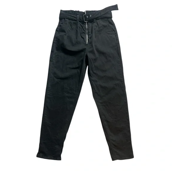 NWT JOE'S Jeans Calypso Paperbag Hi-Rise Tapered Ankle Jeans Black - Picture 2 of 9